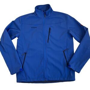 Mammut Mens Sz L Peludo Softech Jacket in Blue Fleece Lined Lightweight Outdoors